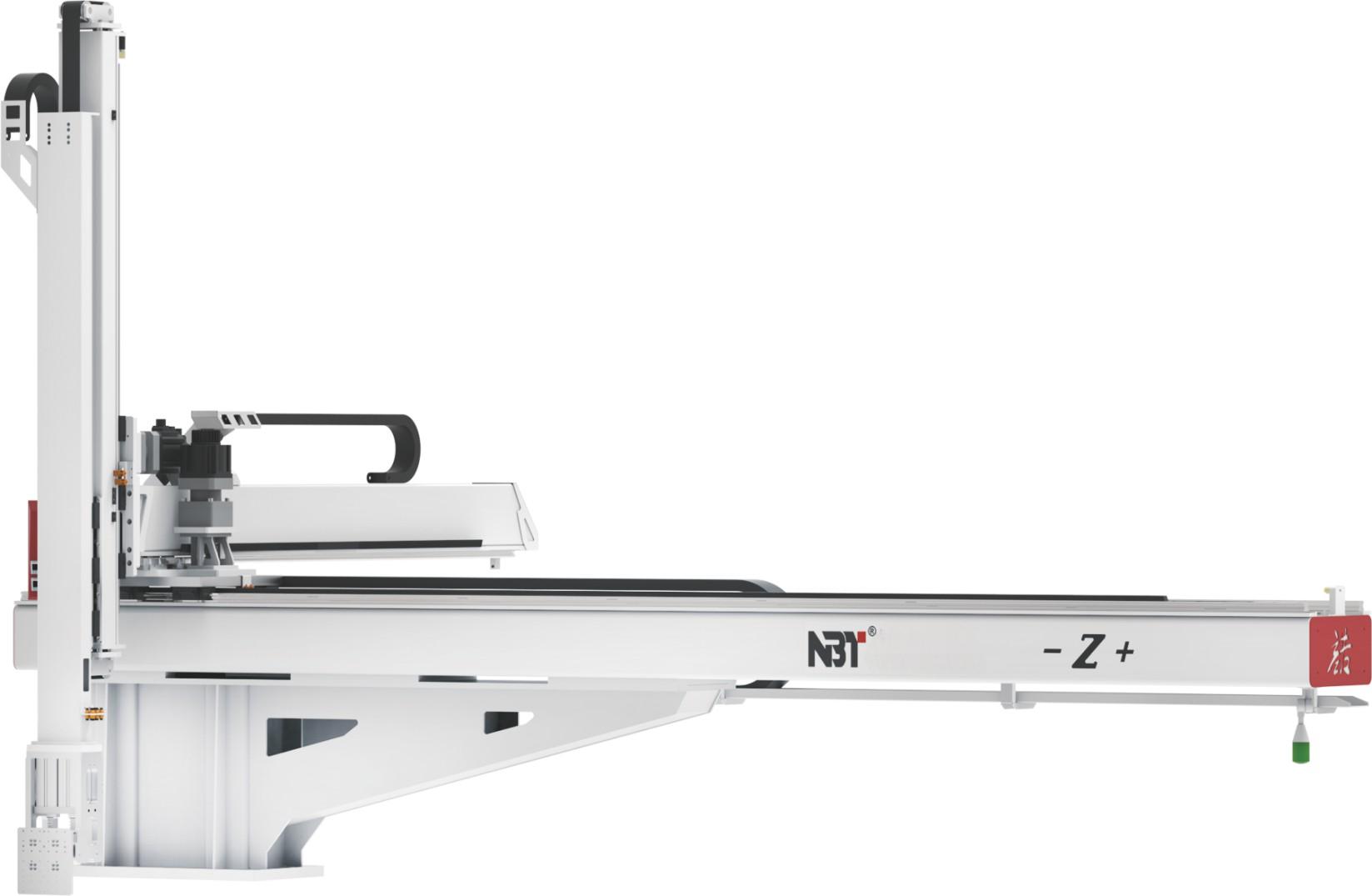 NBT High-Speed Robotic Arm Motion Close-Up - Rapid Injection Molding Automation